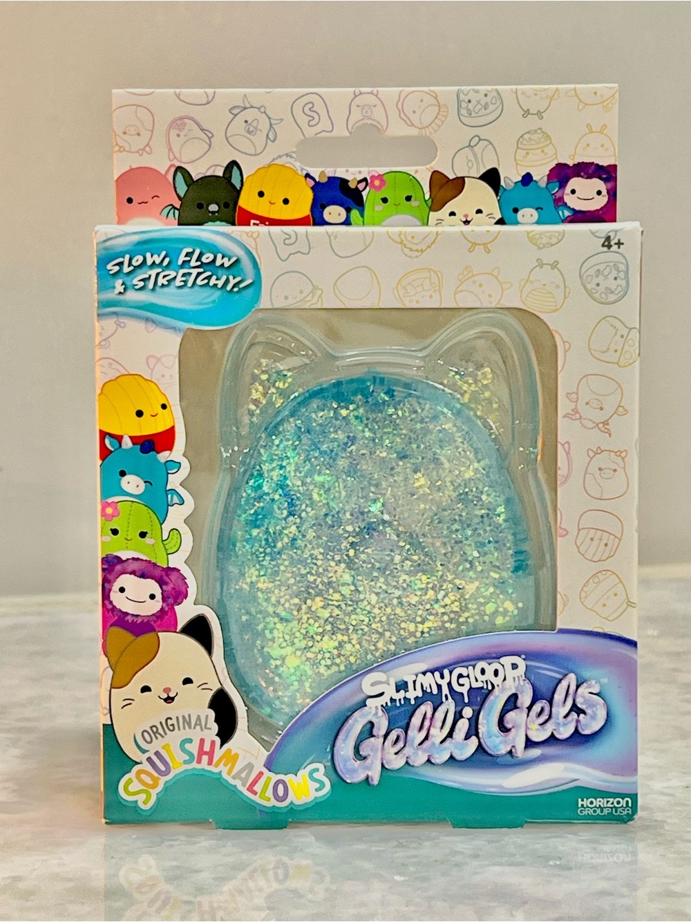 Squishmallows Slimy Gloop Gelli Gels - Shimmery Glitter Blue